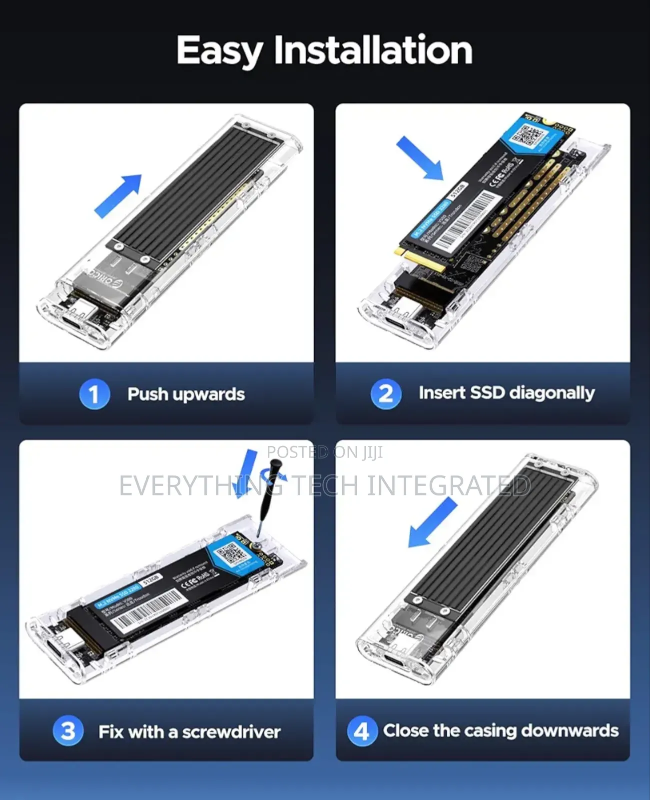 Orico M.2 Nvme Ssd Enclosure, Usb 3.2 Gen 2 (10 Gbps), T