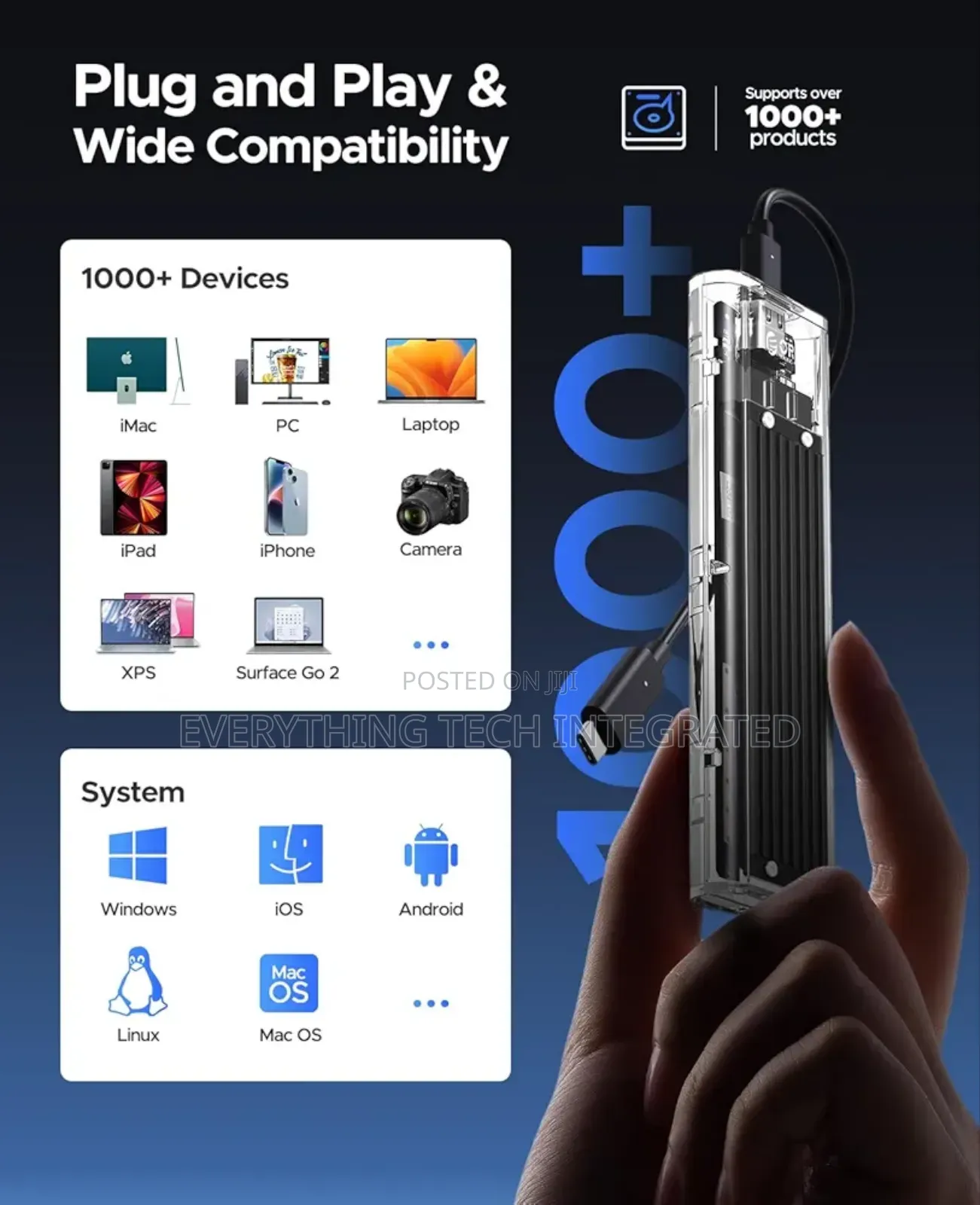 Orico M.2 Nvme Ssd Enclosure, Usb 3.2 Gen 2 (10 Gbps), T
