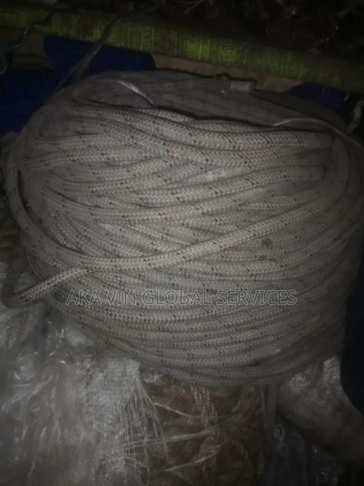 Polyester Double Braid Rope 600' American Made Red/White