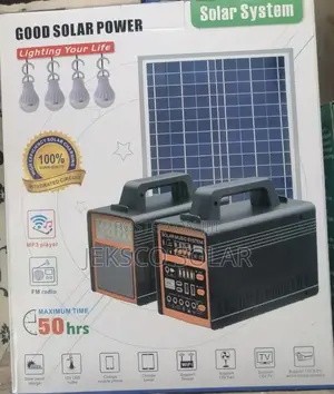 Solar Power Power Kit For Lighting And Charging 50hrs