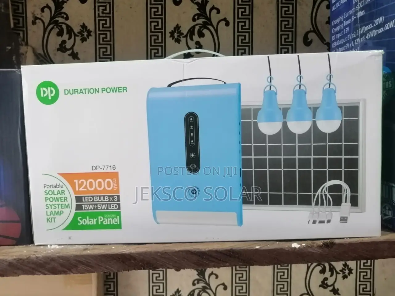 Solar Power Charging And Lighting Kit
