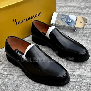 Original Billionaire Black Loafers Shoes for Men