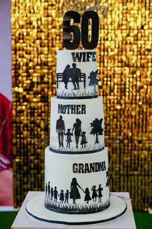 Cake for Beautiful Grand Mother, Mother and Wife. 60th Birthday Cake.
