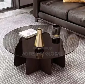 Living Room Light Luxury High Resistant Tempered Glass Coffee Table