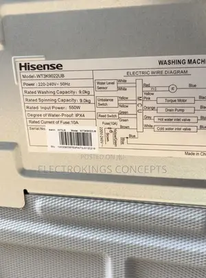 Hisense 9kg Inverter Full Automatic Top Load Washing Machine