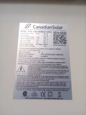 580w Mono Solar Canadian Panel Available Stock