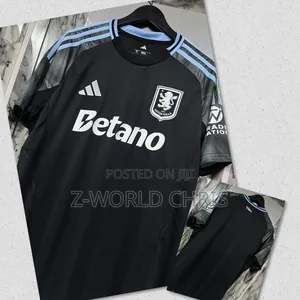 Aston Villa Official 25/26 Away Black Jersey