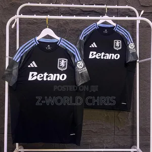 Aston Villa Official 25/26 Away Black Jersey