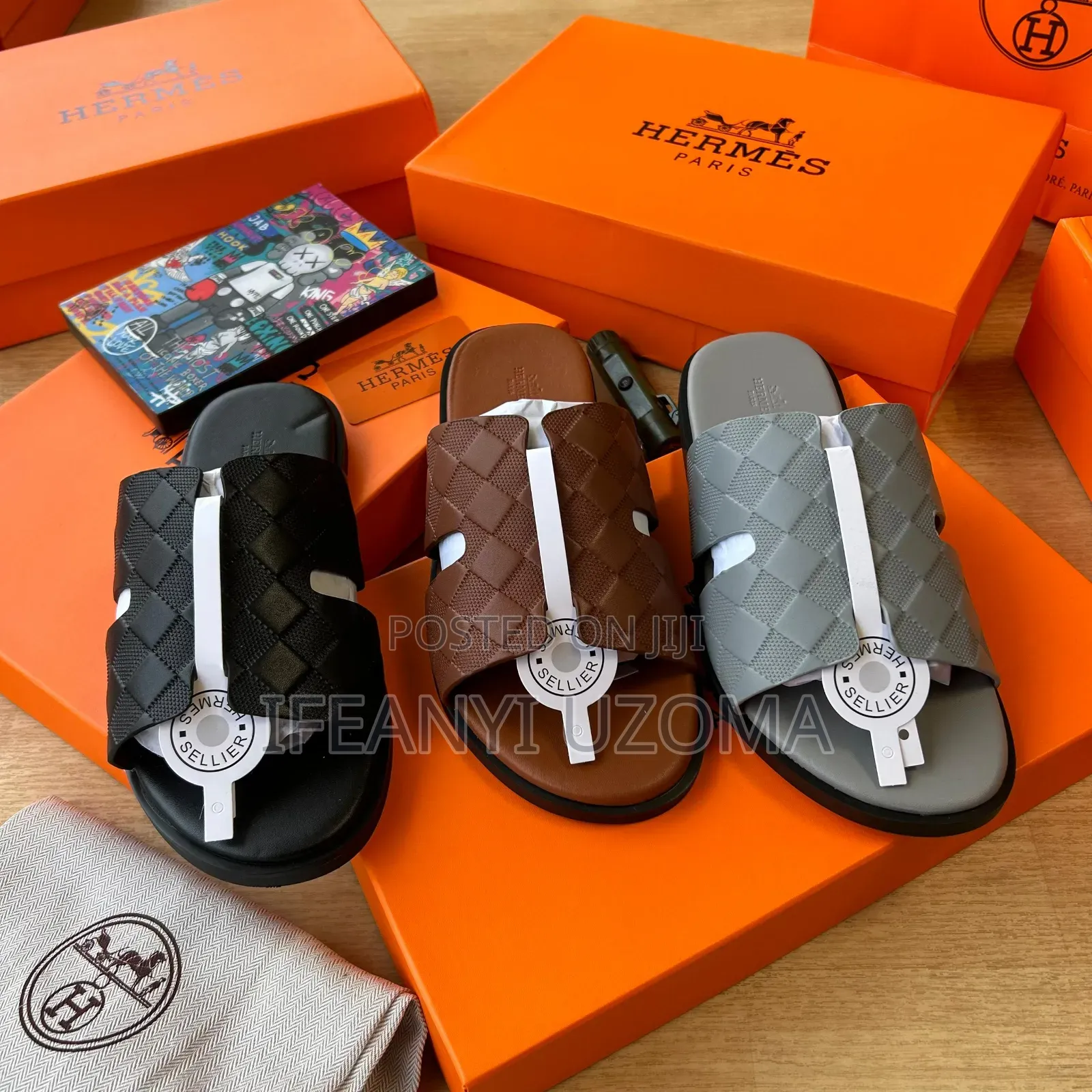 Hermes Quality Leather Slippers