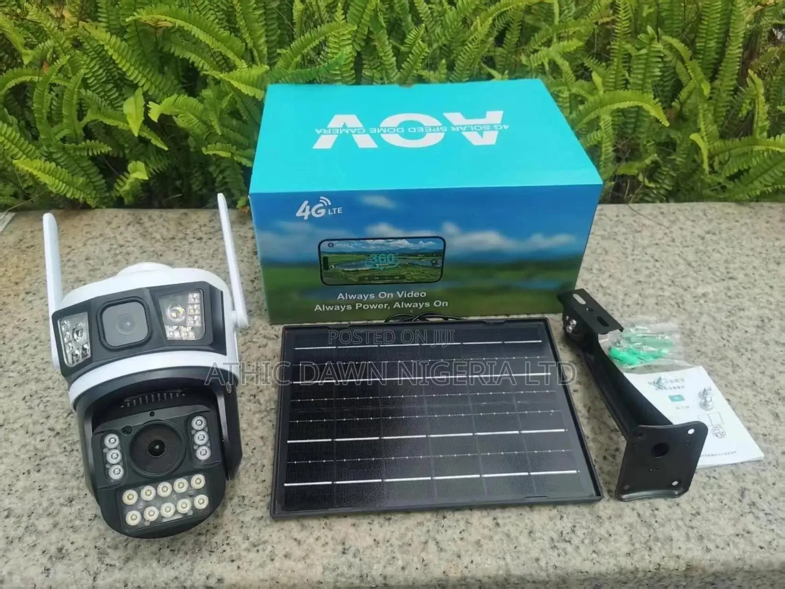 Dual Lens Double Lens Solar CCTV Camera