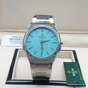 Hislon Light Blue Face Chain Watch