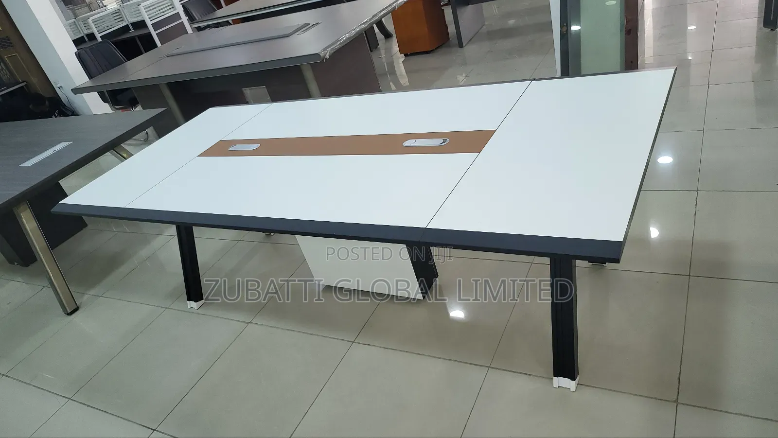 3 Metres White Conference Table / 8 Seaters Conference Table