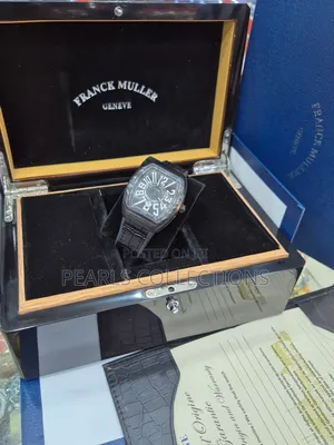 Franck Muller Geneve Black Leather Watch