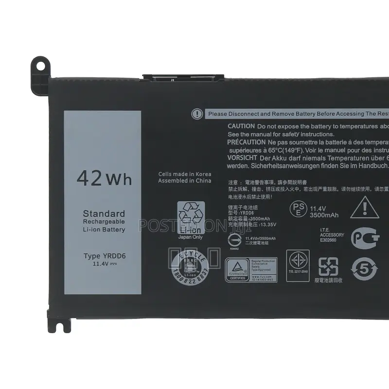 Dell Inspiron 42wh 5480 Rechargeable Battery Yrdd6