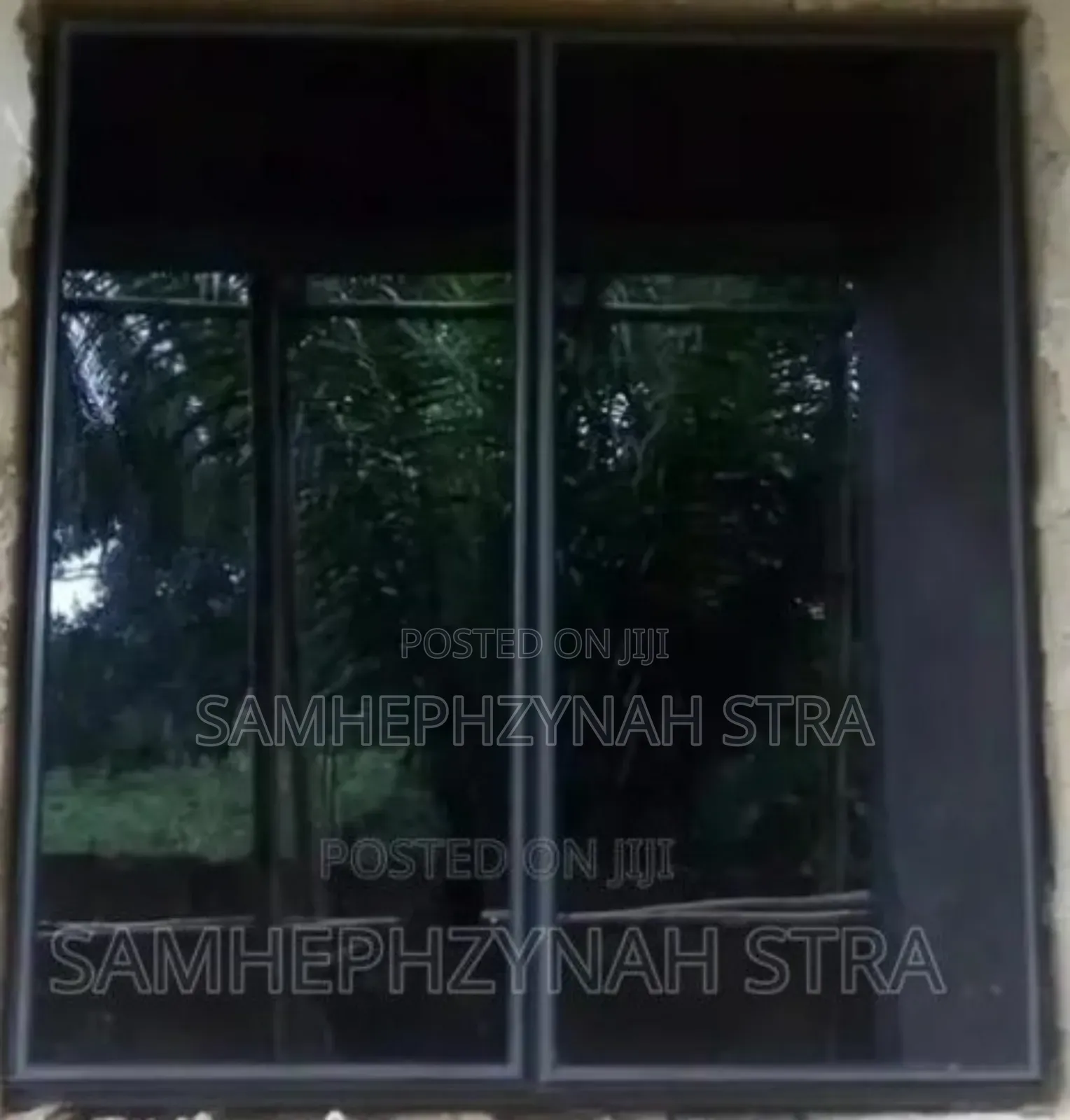Black Frameless Aluminum Window