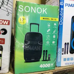 Sonok 12” Rechargeable Public Address System, 2 Mics