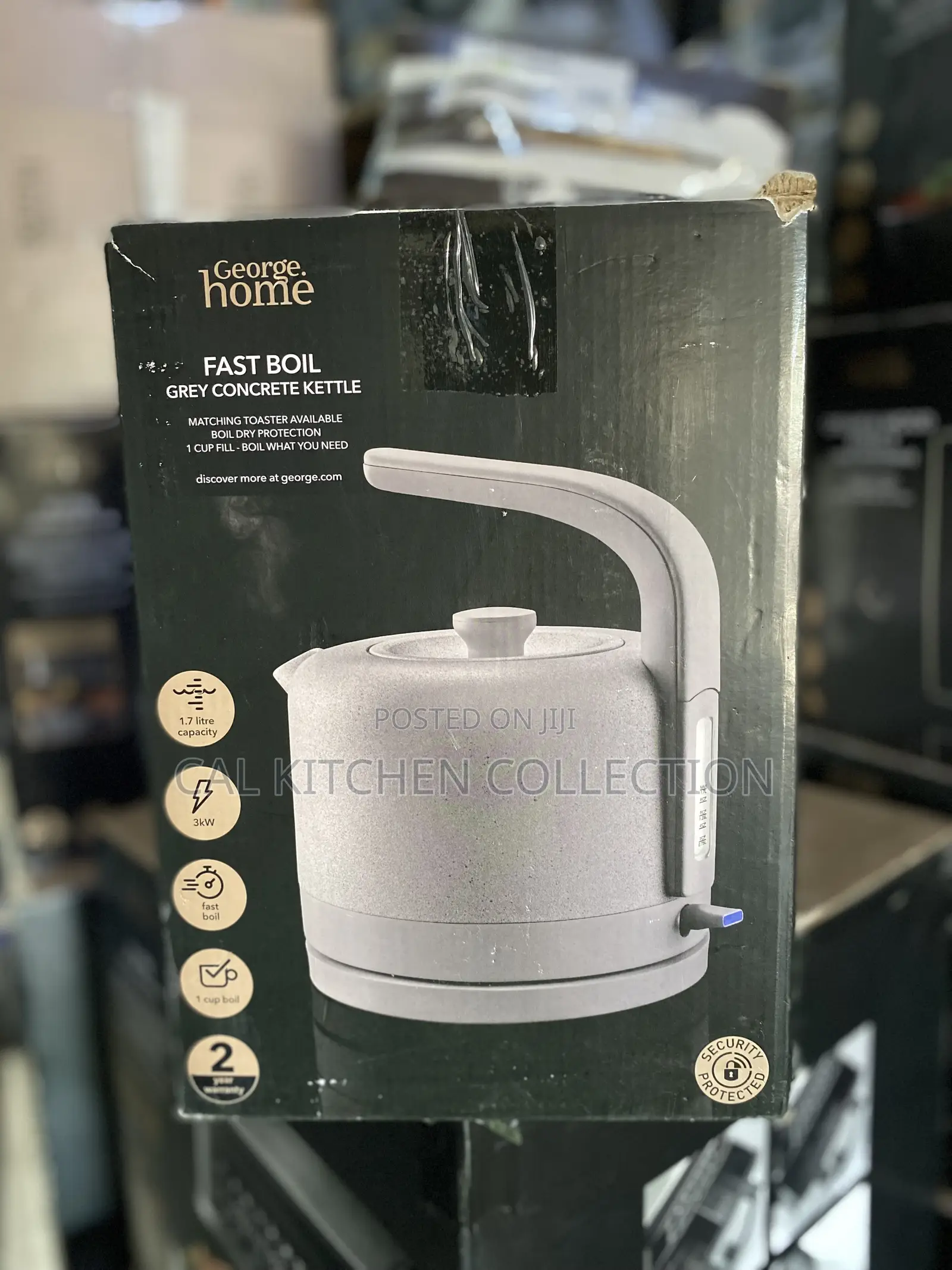 George Home Grey Concrete Kettle