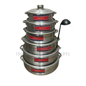 Six PCS Original Aluminium Stainless Steel Cookware Set