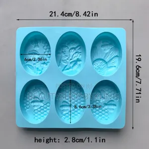 6 Cavity Oval Bees Shaped Silicone Mold