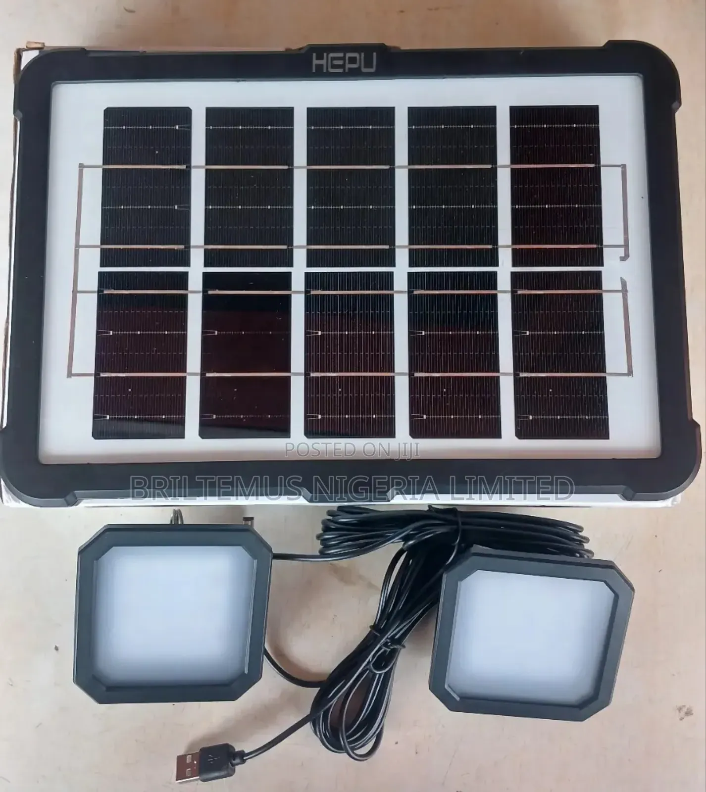 Hepu Solar System Lighting 3500mah With 2 Led Bulb