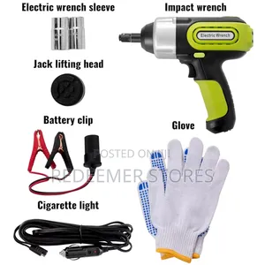 5 Ton Electric Car Jack Kit + Tire Inflator + Impact Wrench Led Light