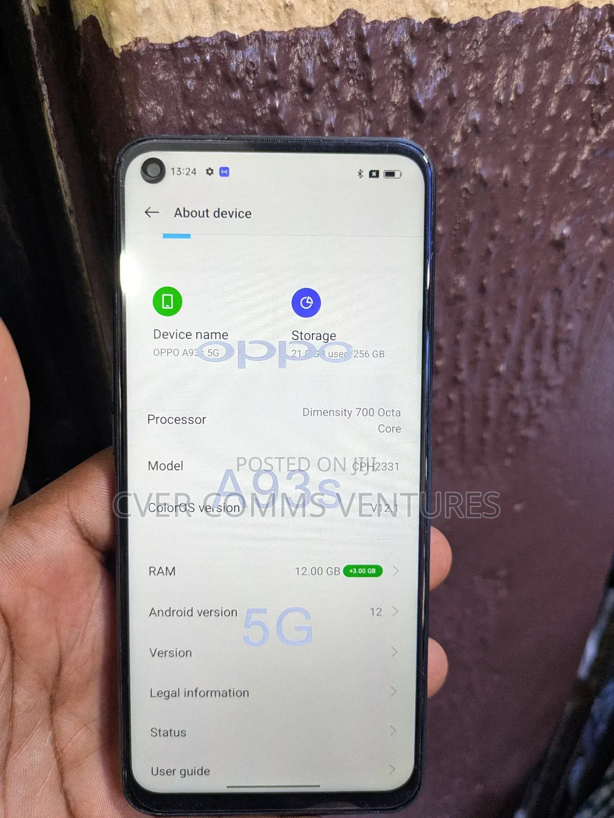Oppo A93 5G 256 GB Gray