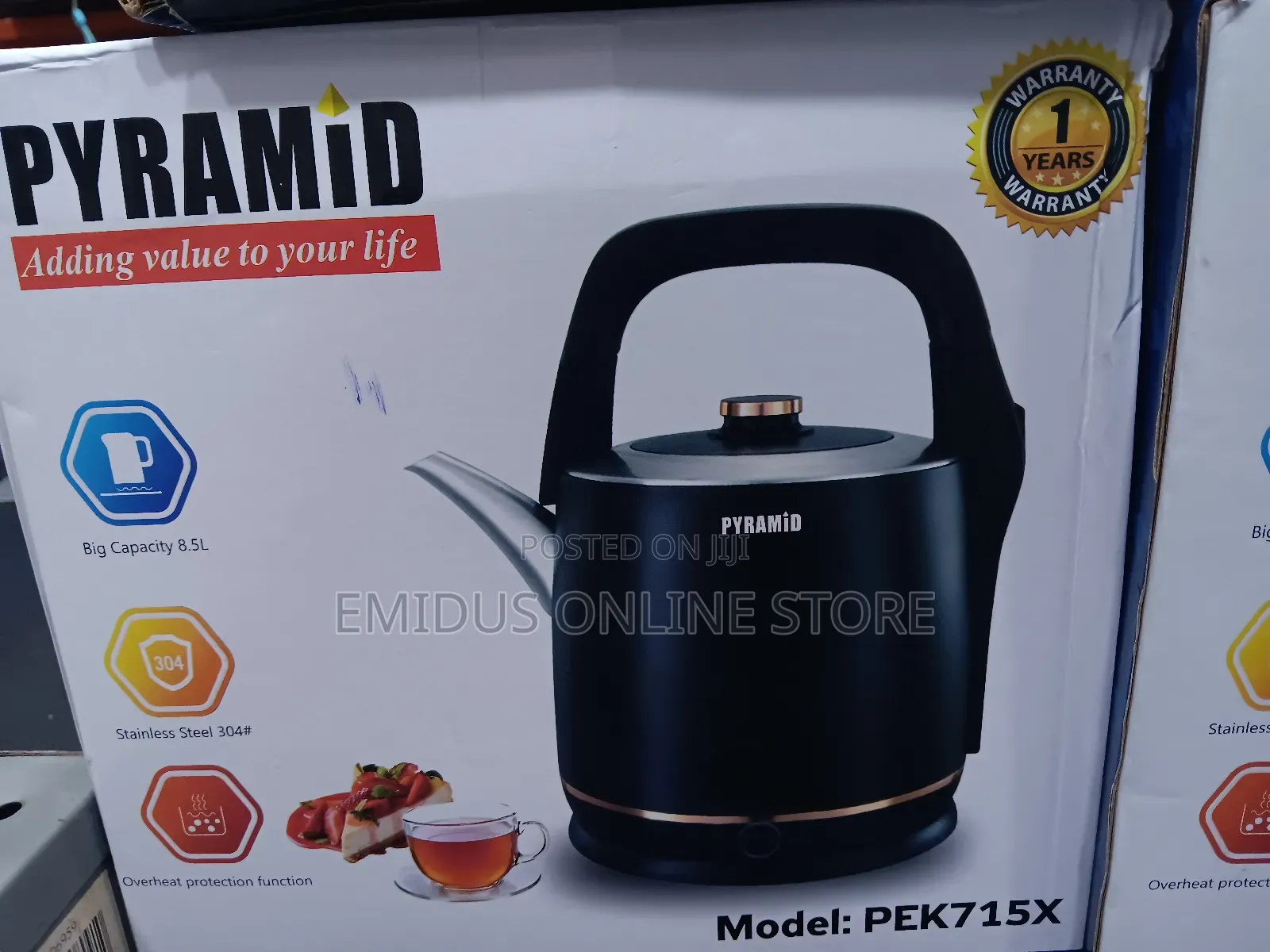 Pyramid Electric Kettle Black 8liter