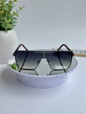 Stylish Prada Aviator-Style Sunglasses - Black Red Tones