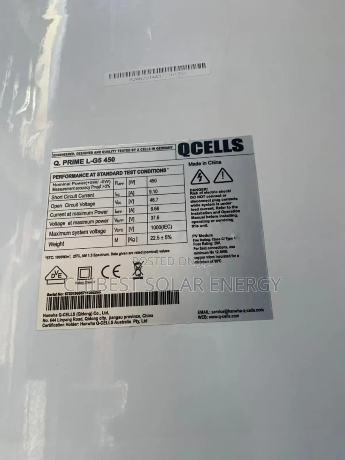 450w Q Cells Solar Panel Halfcut