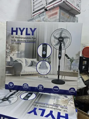 Hyly 18inch Rechargeable Standing Fan With Remote Control