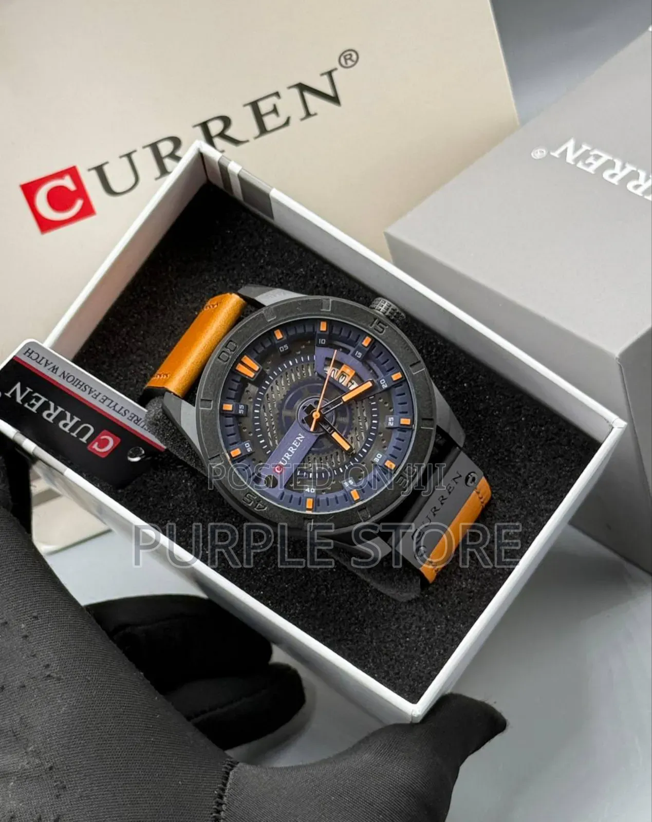 High Quality Leather Curren Watch Full Package Box and Bag