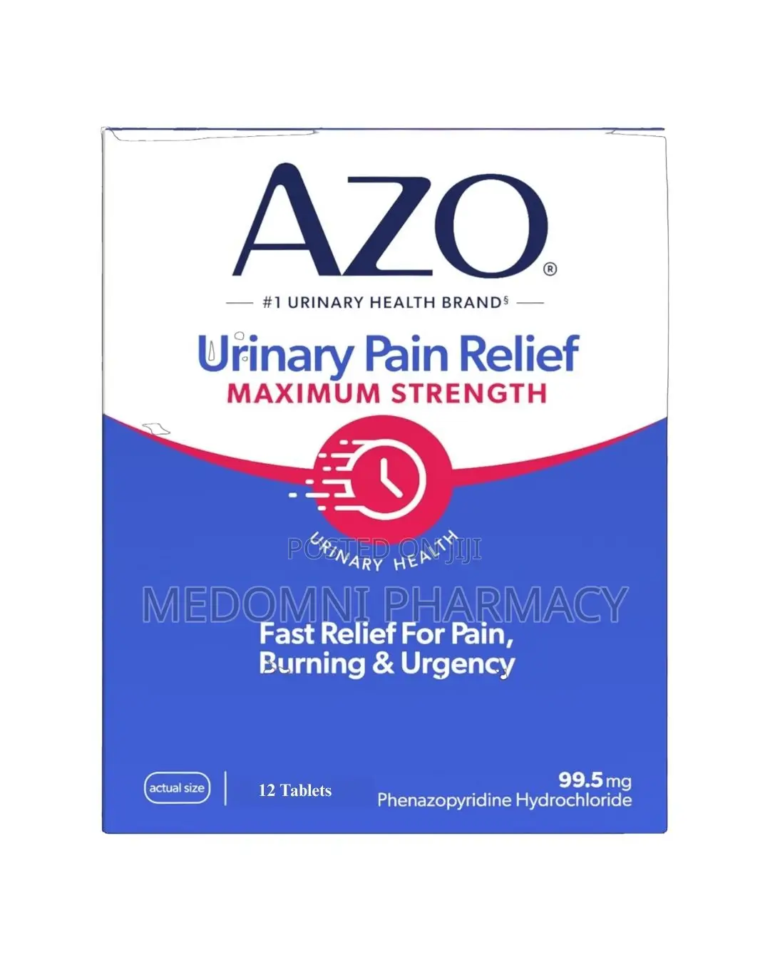 Azo Urinary Pain Relief Maximum Strength – 12 Tablets