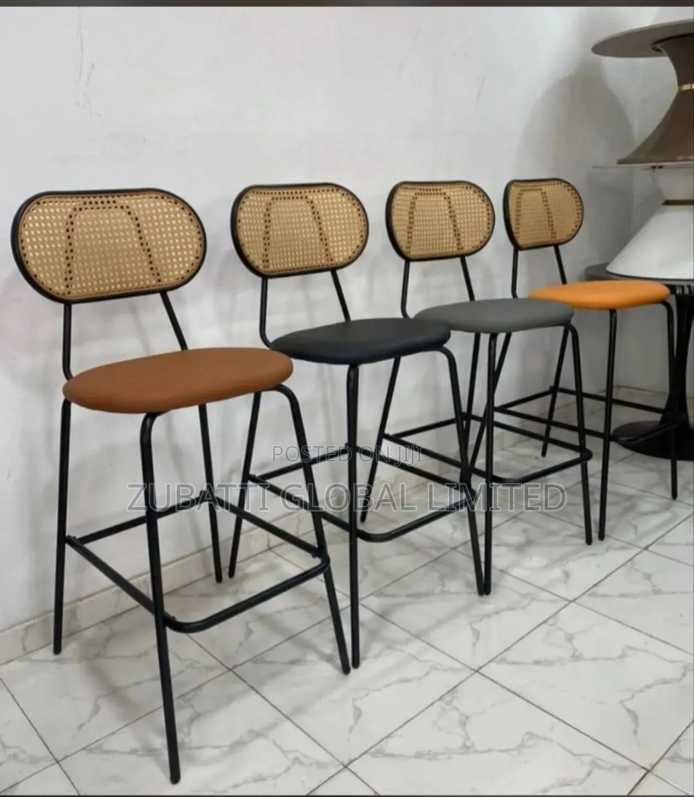 Foreign Barstool With Metal Legs
