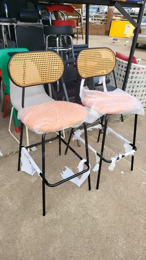 Foreign Barstool With Metal Legs