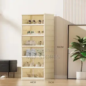 6 Steps Double Plastic Collapsible Shoe Rack