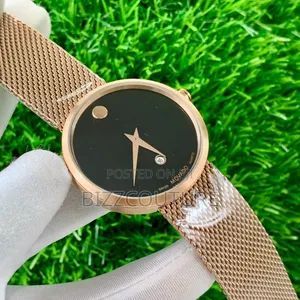 Original Movado Gold Stainless Steel Calendar Quartz Watch