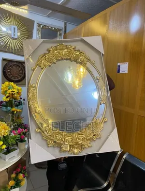 Oval Gold Frame Mirror