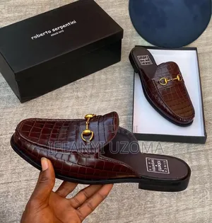 Serpentine Brown Color Leather Half Shoe