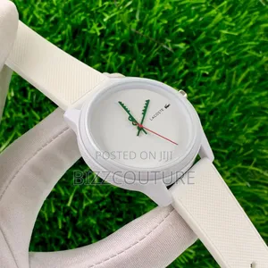 Original Lacoste White Rubber Strap Quartz Watch