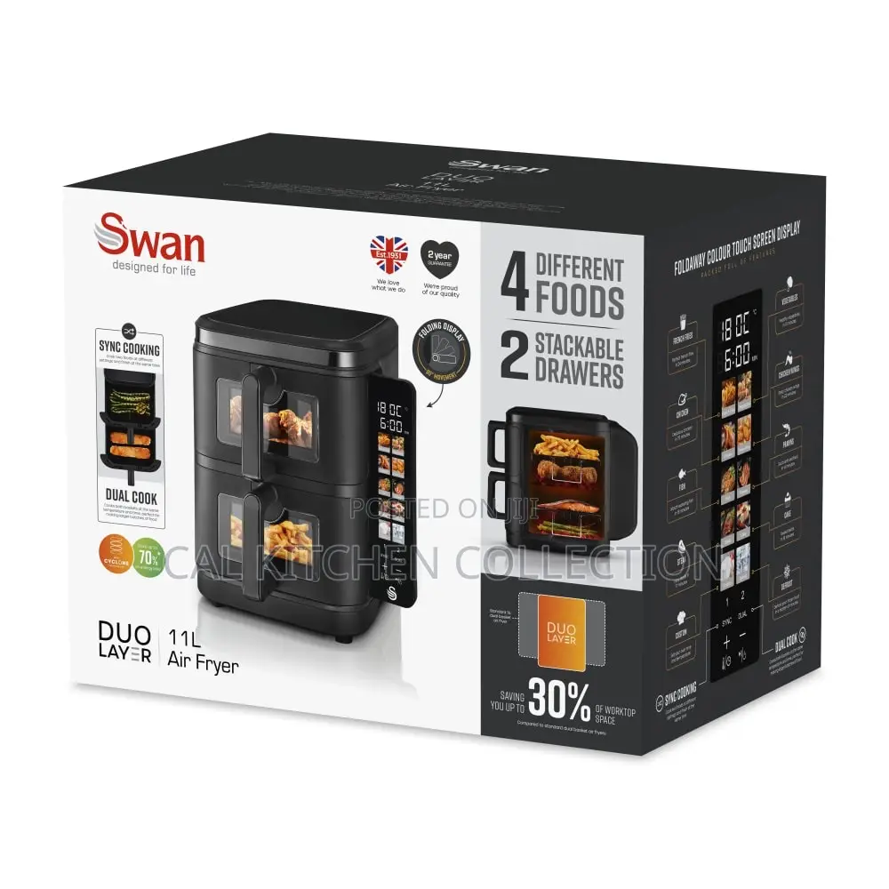 Swan Duo Layer 11l Air Fryer
