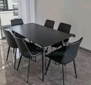 All Black Modern Dinning Set