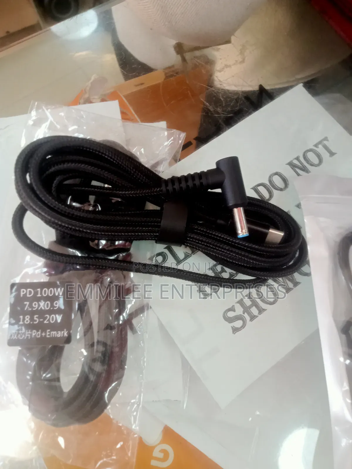 Hp Laptop Type C Charger Cable 100watts