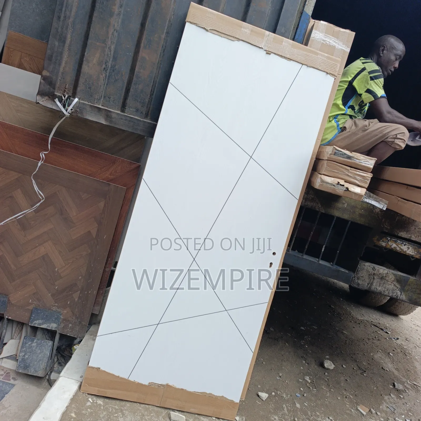White Complete Wooden Doors With Frame Available