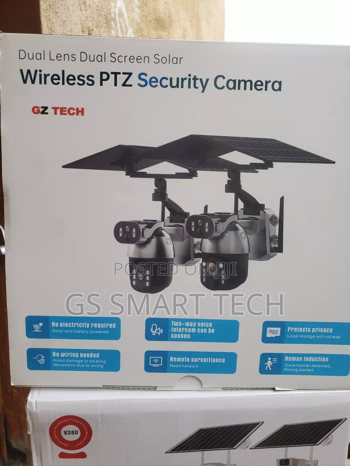 Dual Solar Powered 4g Camera With 2 Panel and 2 View