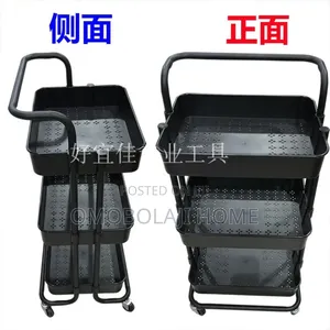 Multipurpose Utility Storage Rack Trolley 3 Tiers