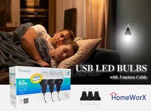 Homeworx Dc 5v Usb Led Light Bulbs With 3 Bulbs Value Pack