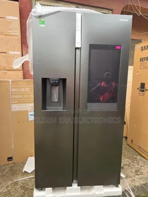Side by Side Fridge With Display Television