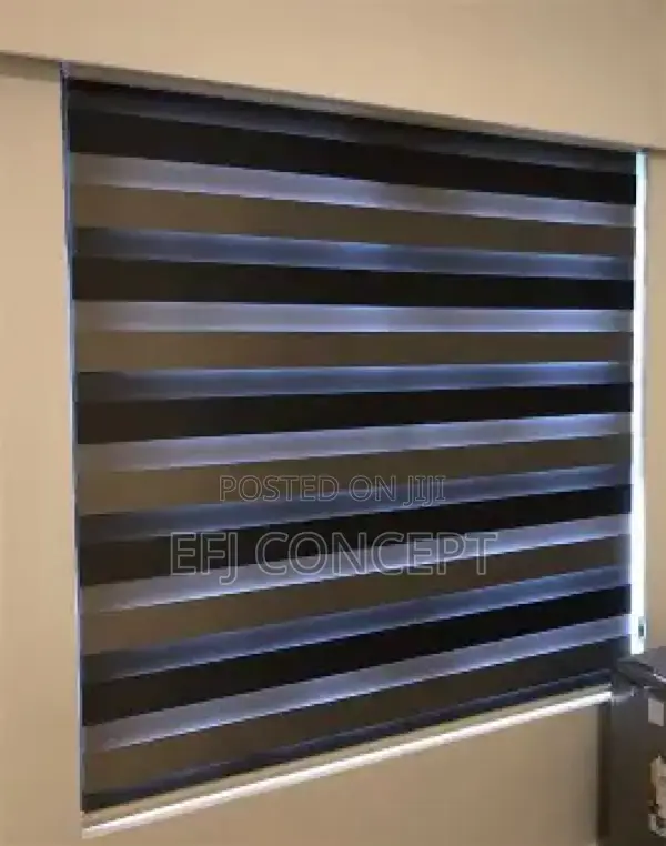 Day And Night Window Blind - Lovley Attractive Blue Line Pattern