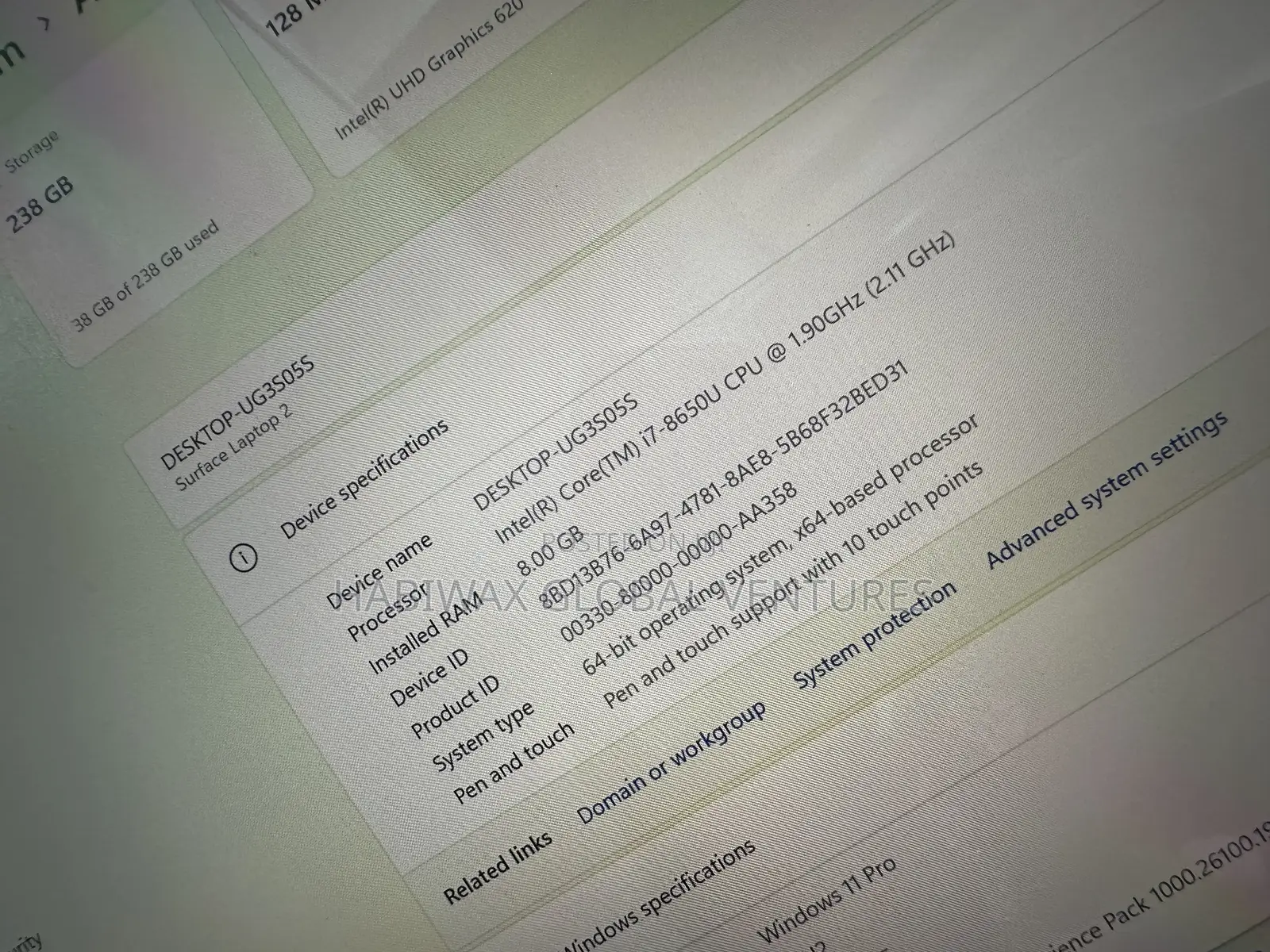 Laptop Microsoft Surface Laptop 2 8GB Intel Core i7 SSD 256GB