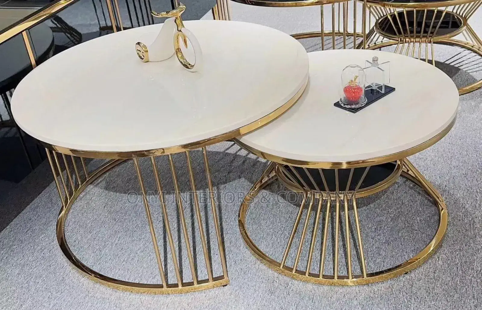Elegant Extendable Marble Coffee Table With Storage Under